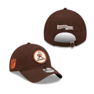 Men's Cleveland Browns Brown 2022 Sideline 9TWENTY Historic Adjustable Hat
