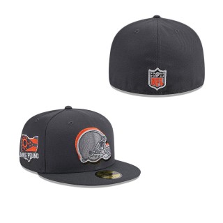 Cleveland Browns Graphite Official 2024 NFL Draft On Stage 59FIFTY Fitted Hat