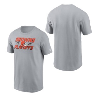 Cleveland Browns Gray 2023 NFL Playoffs Iconic T-Shirt