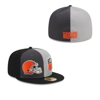 Cleveland Browns Gray Black 2023 Sideline 59FIFTY Fitted Hat