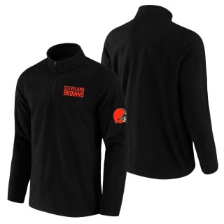 Men's Cleveland Browns NFL x Darius Rucker Collection by Fanatics Black Polar Fleece Quarter-Zip Jacket