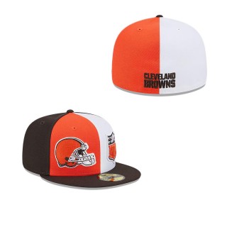 Cleveland Browns Orange Brown 2023 Sideline 59FIFTY Fitted Hat
