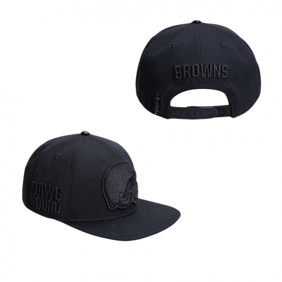 Men's Cleveland Browns Pro Standard Triple Black Snapback Hat