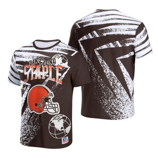 Men's Cleveland Browns NFL x Staple Brown All Over Print T-Shirt