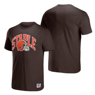 Men's Cleveland Browns NFL x Staple Brown Logo Lockup T-Shirt