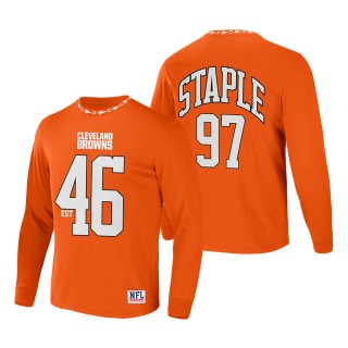 Men's Cleveland Browns NFL x Staple Orange Core Team Long Sleeve T-Shirt