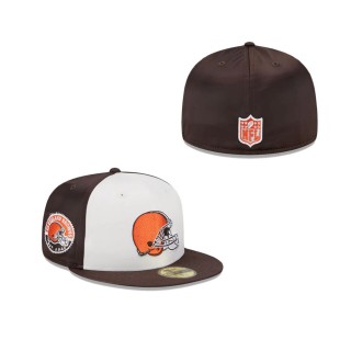 Cleveland Browns Throwback Satin Fitted Hat