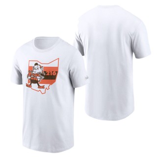 Men's Cleveland Browns Nike White Hometown Collection State T-Shirt