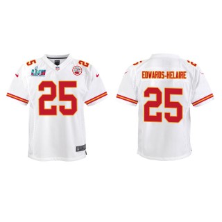 Clyde Edwards-Helaire Youth Kansas City Chiefs Super Bowl LVII White Game Jersey