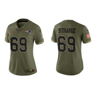 Cole Strange Women's New England Patriots Olive 2022 Salute To Service Limited Jersey