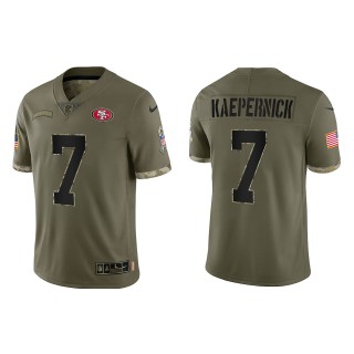 Colin Kaepernick San Francisco 49ers Olive 2022 Salute To Service Limited Jersey