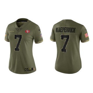 Colin Kaepernick Women's San Francisco 49ers Olive 2022 Salute To Service Limited Jersey