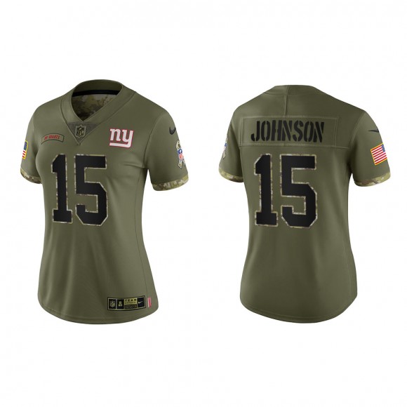 Collin Johnson Women's New York Giants Olive 2022 Salute To Service Limited Jersey