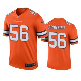 Denver Broncos Baron Browning Orange Color Rush Legend Jersey