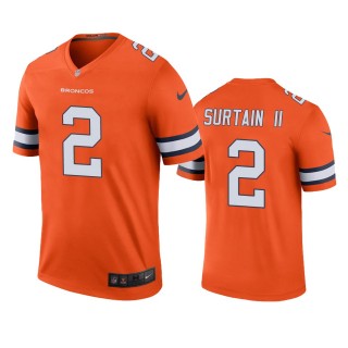 Denver Broncos Patrick Surtain II Orange Color Rush Legend Jersey