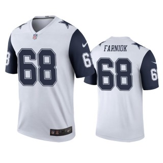 Dallas Cowboys Matt Farniok White Color Rush Legend Jersey