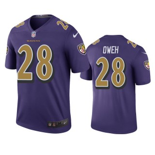 Baltimore Ravens Jayson Oweh Purple Color Rush Legend Jersey
