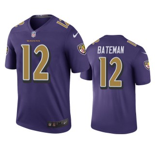 Baltimore Ravens Rashod Bateman Purple Color Rush Legend Jersey