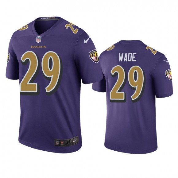 Baltimore Ravens Shaun Wade Purple Color Rush Legend Jersey