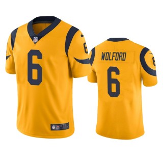 Color Rush Limited Los Angeles Rams John Wolford Gold Jersey