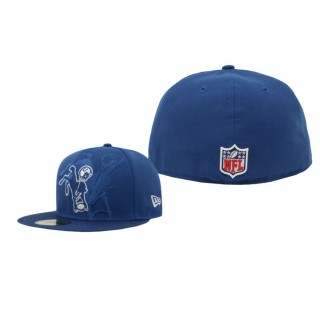 Indianapolis Colts Blue 1961 Throwback 59FIFTY Fitted Hat