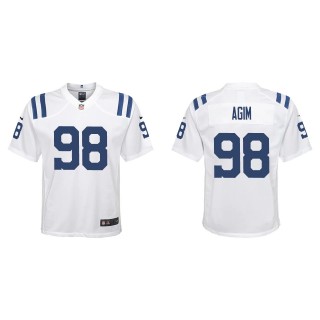 Youth McTelvin Agim Colts White Game Jersey