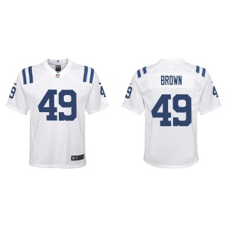 Youth Pharaoh Brown Colts White Game Jersey