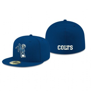 Indianapolis Colts Royal Omaha Throwback 59FIFTY Fitted Hat