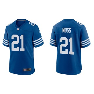 Men's Indianapolis Colts Zack Moss Royal Alternate Game Jersey