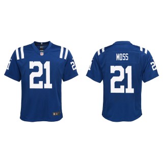 Youth Indianapolis Colts Zack Moss Royal Game Jersey
