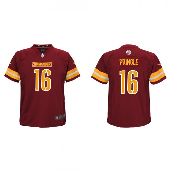 Youth Byron Pringle Commanders Burgundy Game Jersey