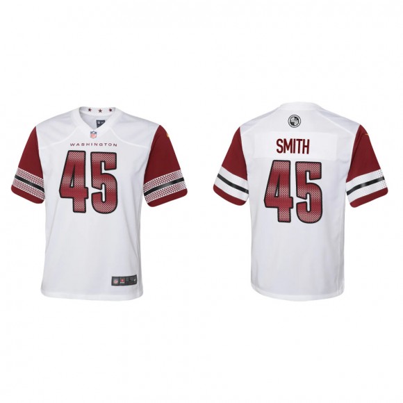 Youth Kaden Smith Commanders White Game Jersey