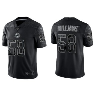 Connor Williams Miami Dolphins Black Reflective Limited Jersey