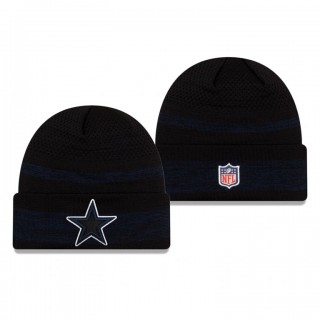 Dallas Cowboys Black 2021 NFL Sideline Tech Cuffed Knit Hat