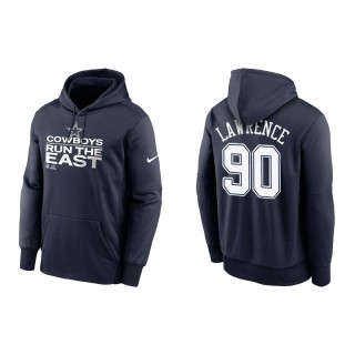 Men's Cowboys Demarcus Lawrence Navy 2021 NFC East Division Champions Trophy Hoodie