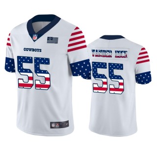 Leighton Vander Esch Dallas Cowboys White Independence Day Stars & Stripes Jersey
