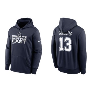 Men's Cowboys Michael Gallup Navy 2021 NFC East Division Champions Trophy Hoodie