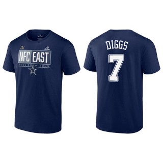 Men's Cowboys Trevon Diggs Navy 2021 NFC East Division Champions Blocked Favorite T-Shirt