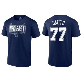 Men's Cowboys Tyron Smith Navy 2021 NFC East Division Champions Blocked Favorite T-Shirt