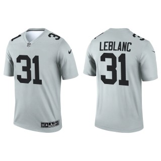 Men's Las Vegas Raiders Cre'Von LeBlanc Silver Inverted Legend Jersey