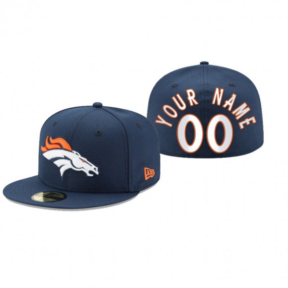 Denver Broncos Custom Navy Omaha 59FIFTY Fitted Hat
