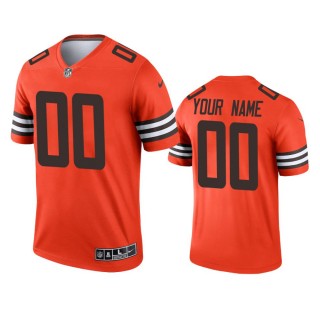 Cleveland Browns Custom Orange Inverted Legend Jersey