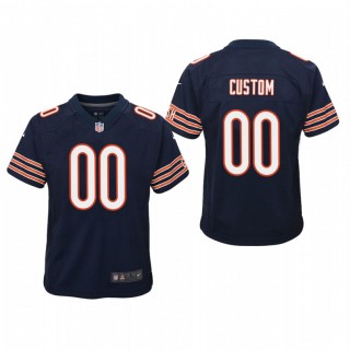 Youth Chicago Bears Custom Game Jersey - Navy