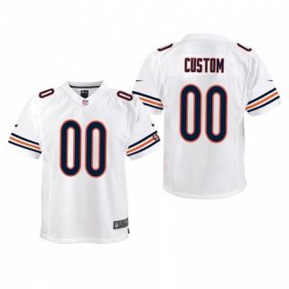 Youth Chicago Bears Custom Game Jersey - White