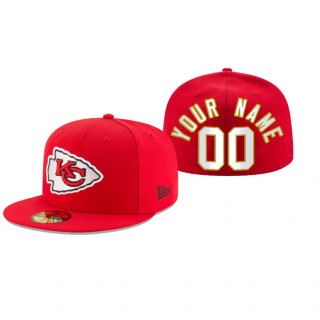 Kansas City Chiefs Custom Red Omaha 59FIFTY Fitted Hat