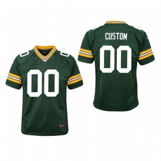Youth Green Bay Packers Custom Game Jersey - Green