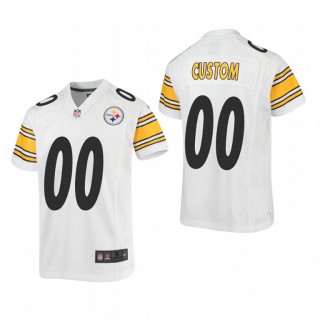 Youth Pittsburgh Steelers Custom Game Jersey - White