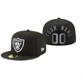 Las Vegas Raiders Custom Black Omaha 59FIFTY Fitted Hat
