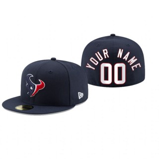 Houston Texans Custom Navy Omaha 59FIFTY Fitted Hat