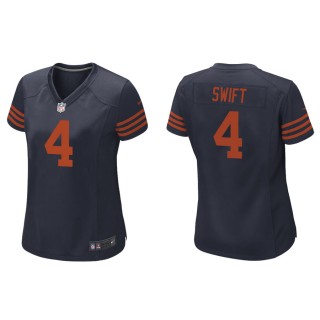 Women's D'Andre Swift Bears Navy Throwback Game Jersey